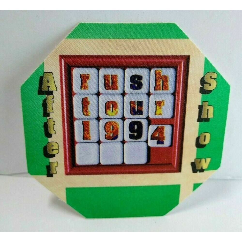 Rush Counterparts Backstage Pass Original 1994 Hard Rock Music After Show Green